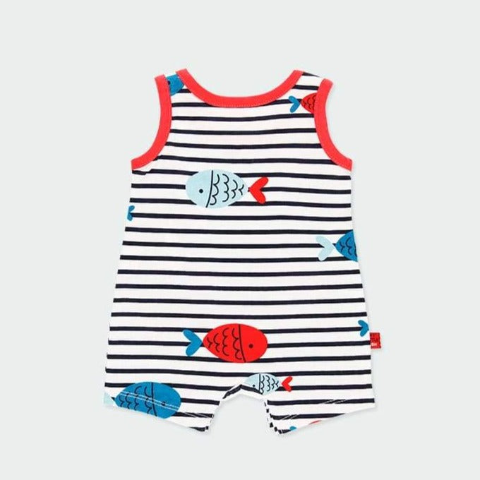 BoBoli Knit Play Suit - Striped