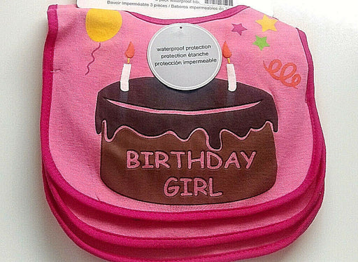Tenderyme 3 PACK BIRTHDAY BIB - GIRL
