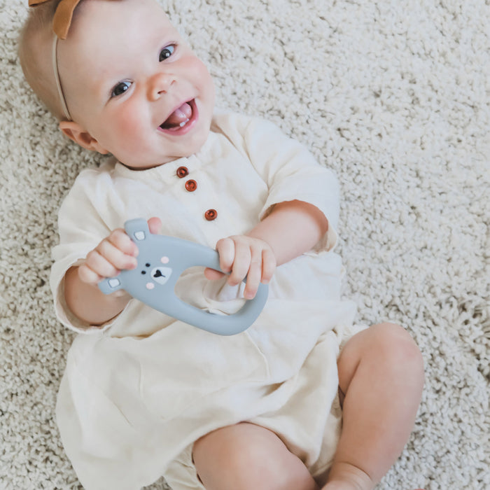 Little Cheeks Bear Clip - Grey LC-BEARC-GR