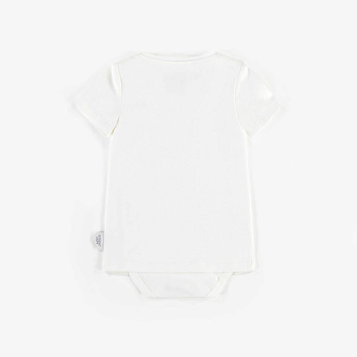 Souris Mini White Bodysuit T-Shirt - Pink Pattern S21L3003L-12