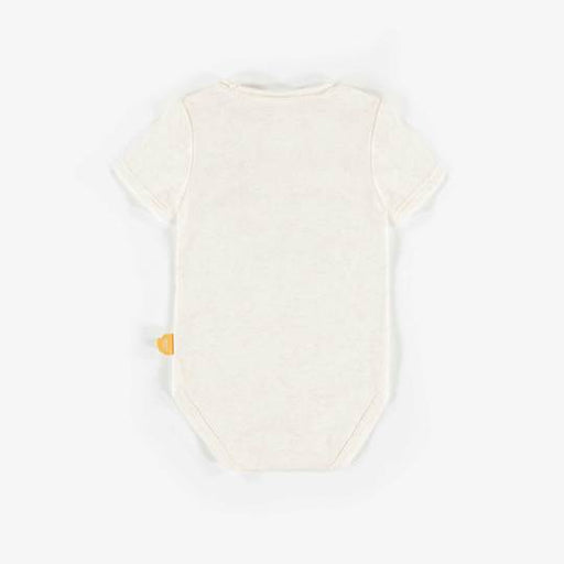 Souris Mini White Organic Short Sleeve Bodysuit Bear S21L3308L-12