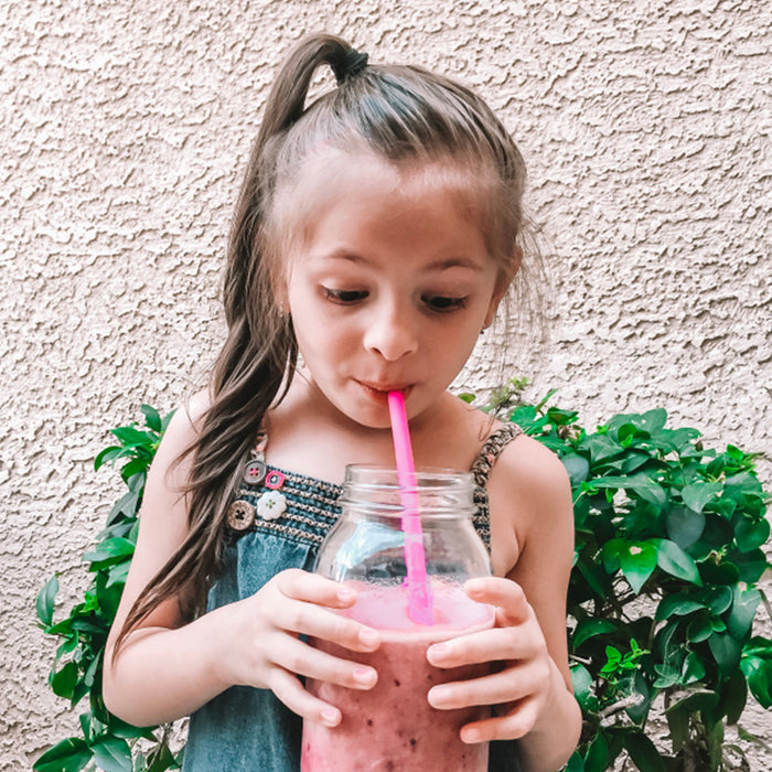 Silikids Silicone Straws 6pk - Berry/Cobalt SK121