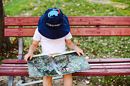 Flapjacks Kids Cotton Reversible Kids & Toddler Sun Hat - Dinosaurs FJKLUV0136S