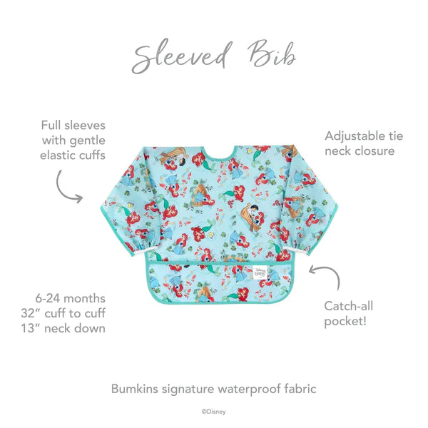 Bumkins Sleeved Bib Disney Ariel