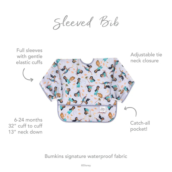 Bumkins Sleeved Bib Disney Jasmine