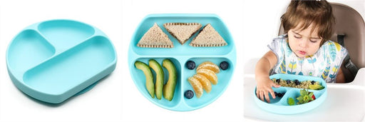 Bumkins Silicone Grip Dish Blue (BK367)