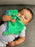 Itzy Ritzy Lovey Plush Teether Toy - Green Dino