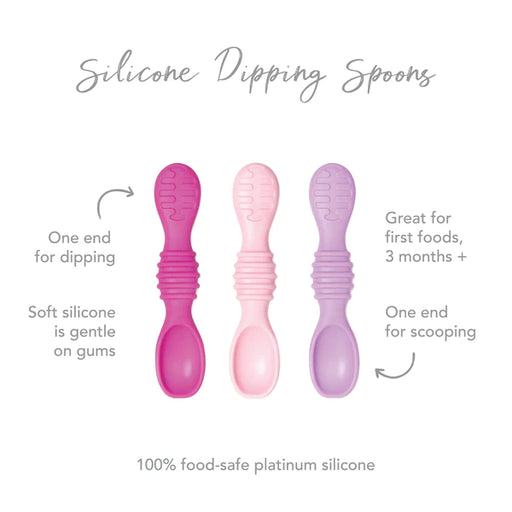 Bumkins Silicone Dipping Spoons 3pk - Lollipop