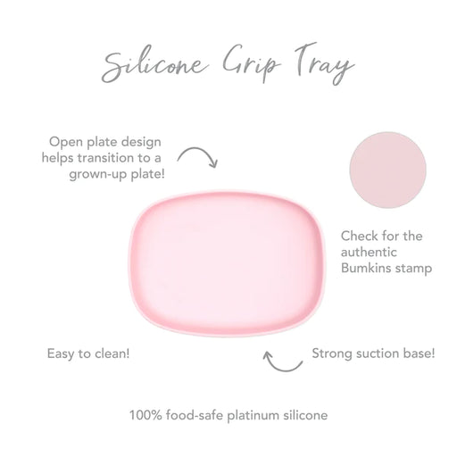 Bumkins Silicone Grip Tray - Pink