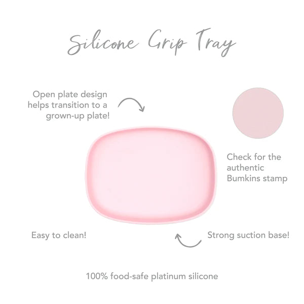 Bumkins Silicone Grip Tray - Pink