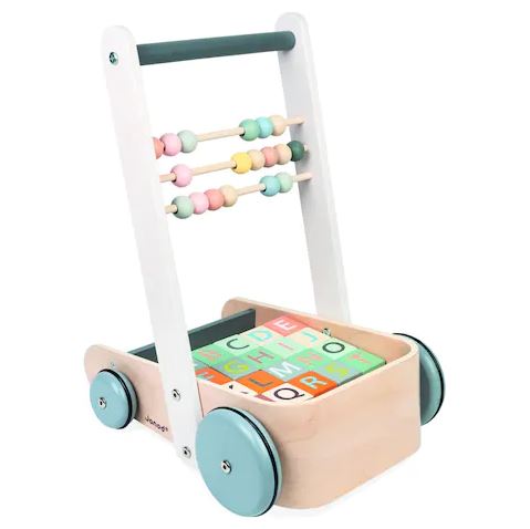 Janod Push Cart With ABC Blocks J04408