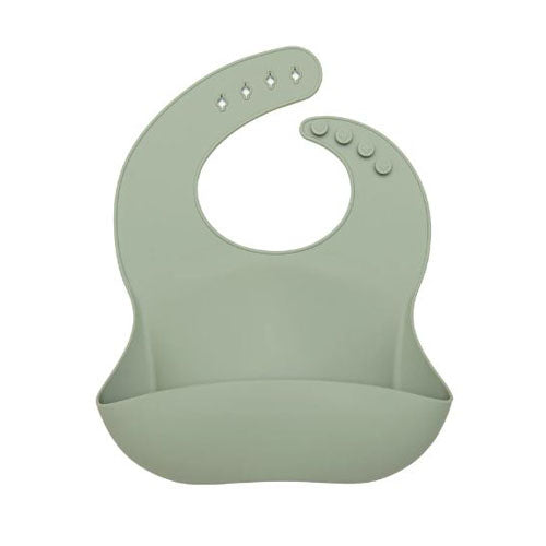 Loulou Lollipop Silicone Bib - Silver Sage