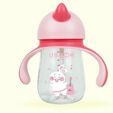 Ubmom Cony Tritan Straw Cup - Pink 260ml