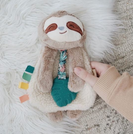 Itzy Ritzy Lovey Plush with Silicone Teether - Sloth