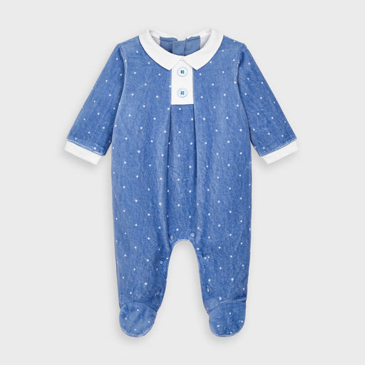 Mayoral Polka-dot velour onesie - Pacific 2765