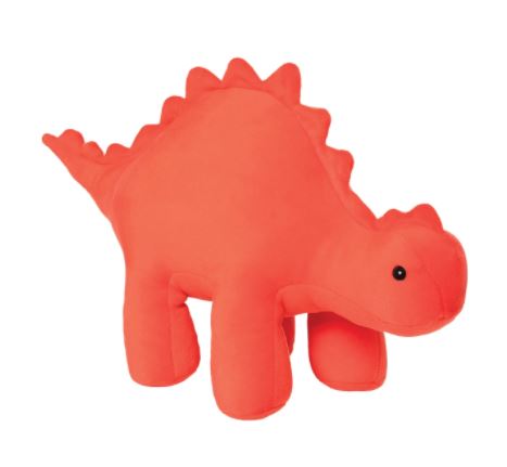 Manhattan Toys Velveteen Dino Gummy Stegosaurus Coral 159470