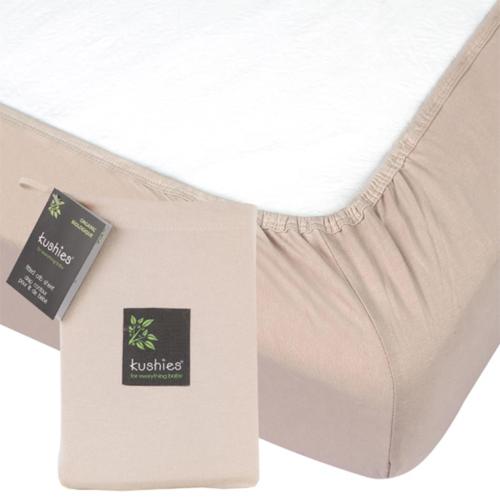 Kushies Crib Sheet Organic Jersey Mocha (SO830)