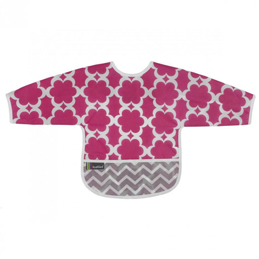 Kushies Clean Bib W/Sleeves Flowers 2-4Y (B1176 G02)