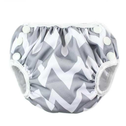 Bumkins Swim Diaper Grey Chevron