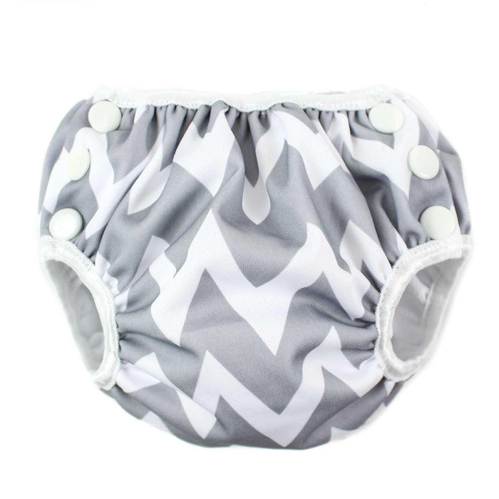 Bumkins Swim Diaper Grey Chevron