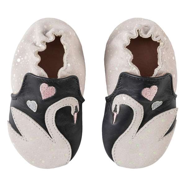 Robeez Soft Soles Shoes - Sadie Swan Black