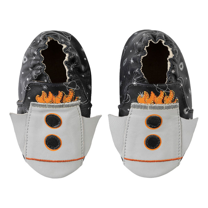 Robeez Soft Soles Shoes Black/Grey Apollo