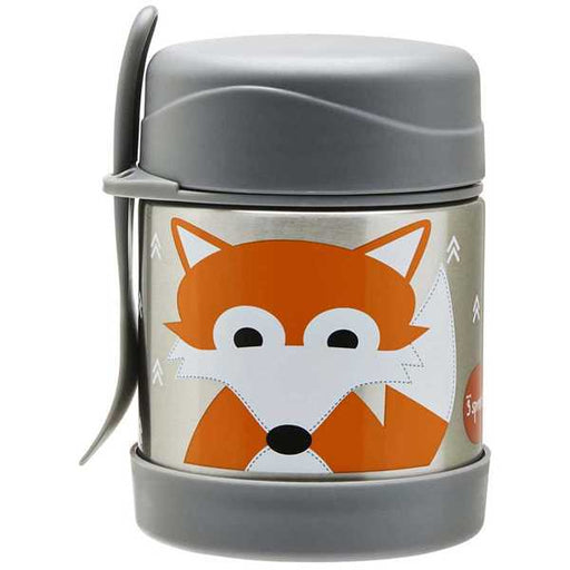 3 SproutStainless Steel Food Jar - Grey Fox