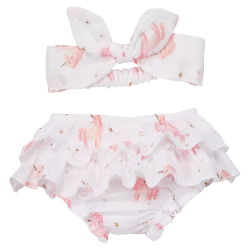 Mudpie Headband Bloomer Set Unicorn