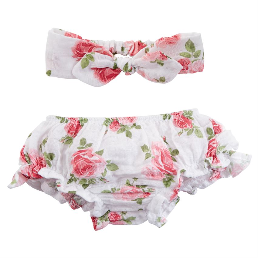 Mudpie Headband Bloomer Set Rose 6-12m M10190040-12