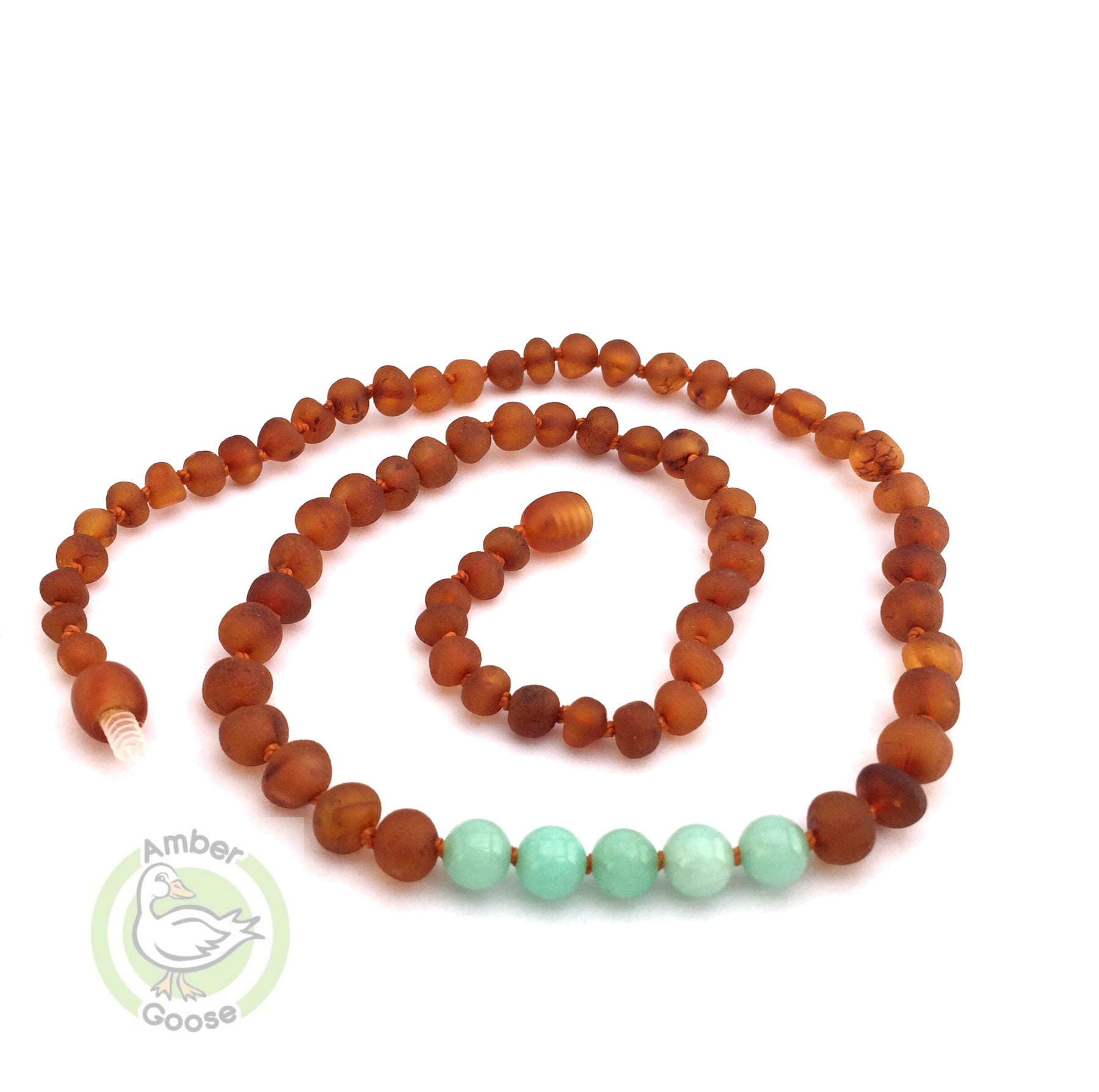 Momma goose Raw Cognac&Amazonite S (1052S)