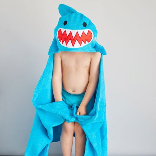 Zoocchini Toddler Hooded Towel Sherman the Shark
