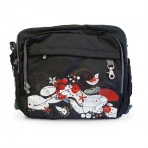 Simply Good Fusion Diaper Bag - Black (Bird Abstract)