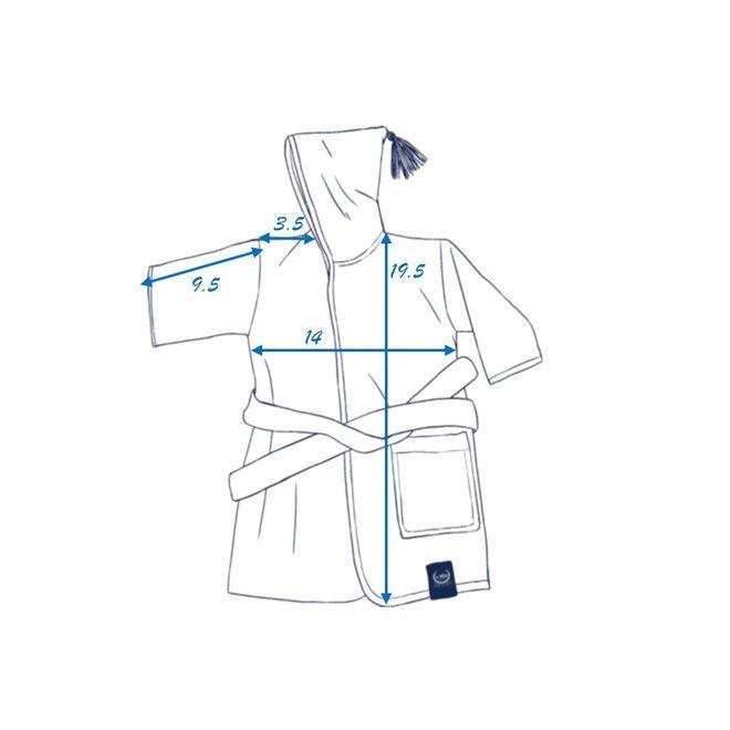 La Millou Bathrobe Bamboo Small - Cream Braveheart Lion