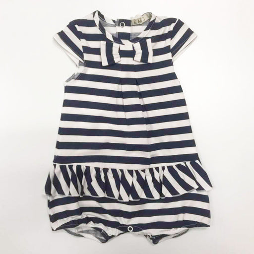 EMC White/Navy Romper Stripe BG7400