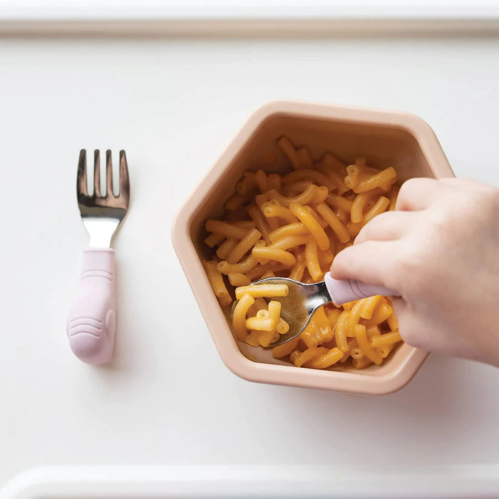 Tiny Twinkle Training Utensils - Pink Elephant