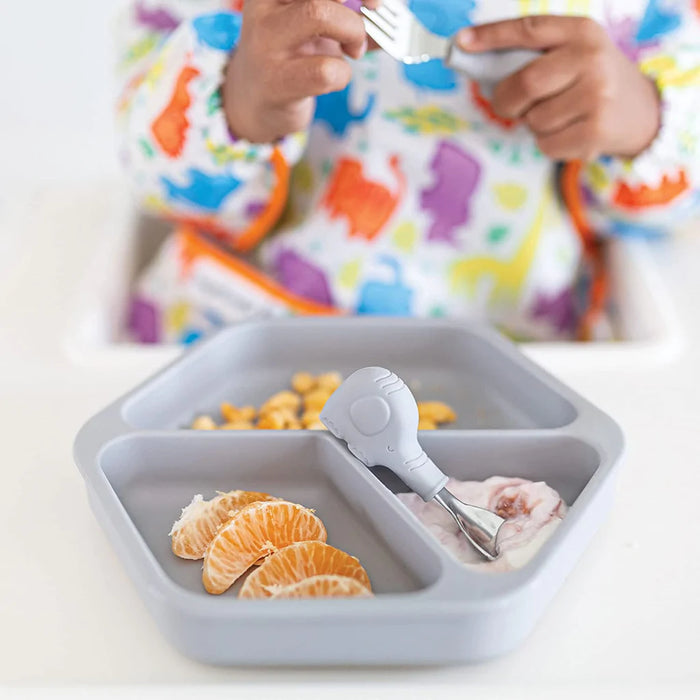 Tiny Twinkle Training Utensils - Grey Elephant