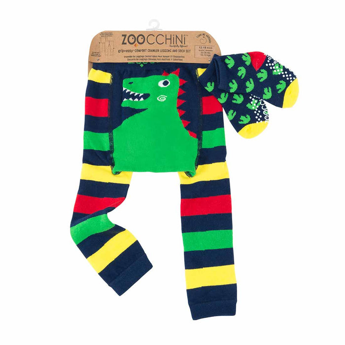 Zoocchini Legging & Sock Set - Devin the Dinosaour