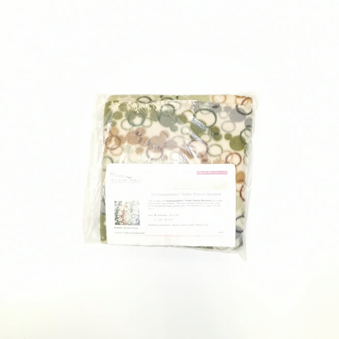 My Lil Miracle Indisposables Polar Fleece Blanket Bassinet Sized - Bubble/Brown print