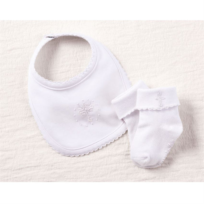 Mudpie French Knot Cross Bib M1552364