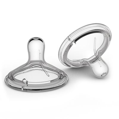 Nanobebe Silicone Nipples Slow Flow 2pk