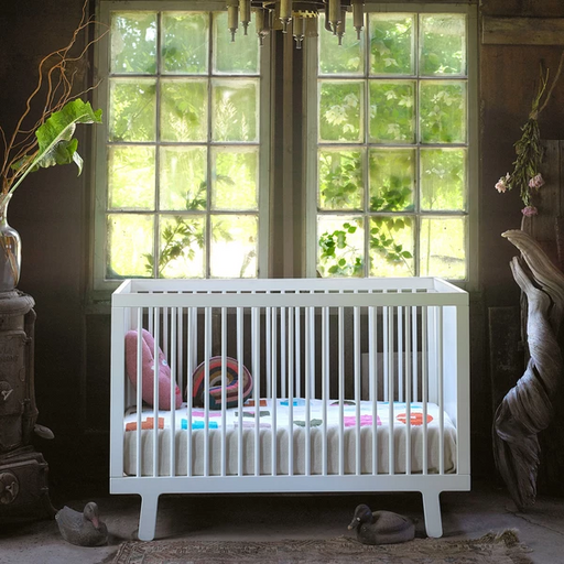 Oeuf Sparrow Crib - White (MARKHAM STORE PICKUP ONLY)