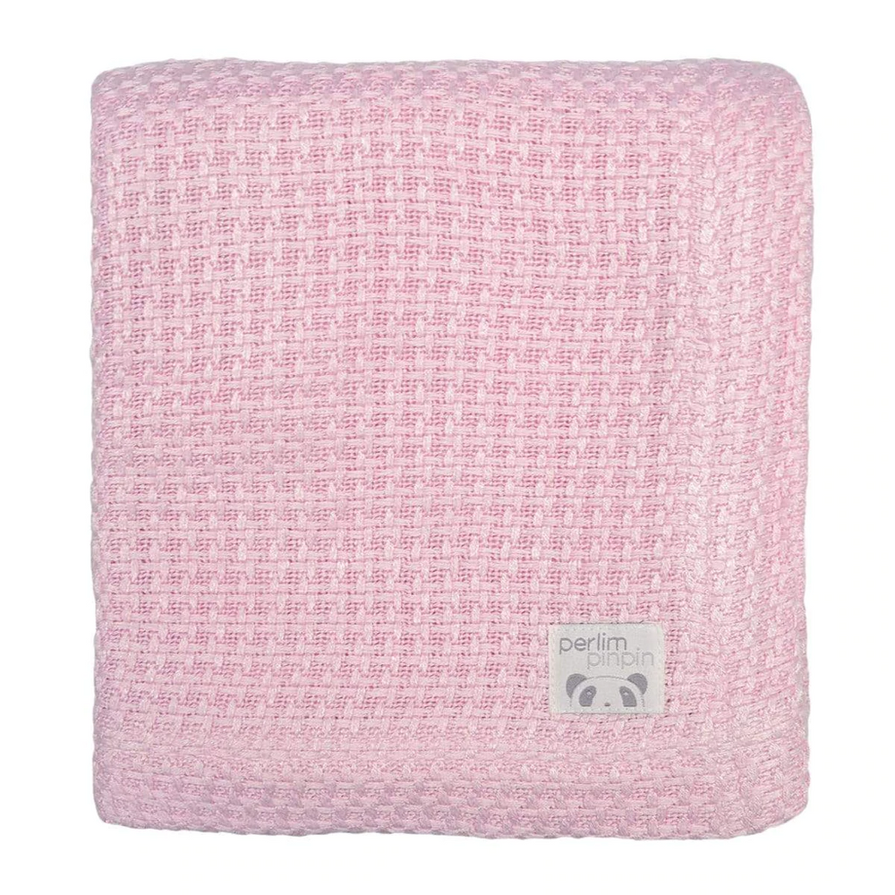 Perlim Blanket Bamboo Knitted Blanket - Pink