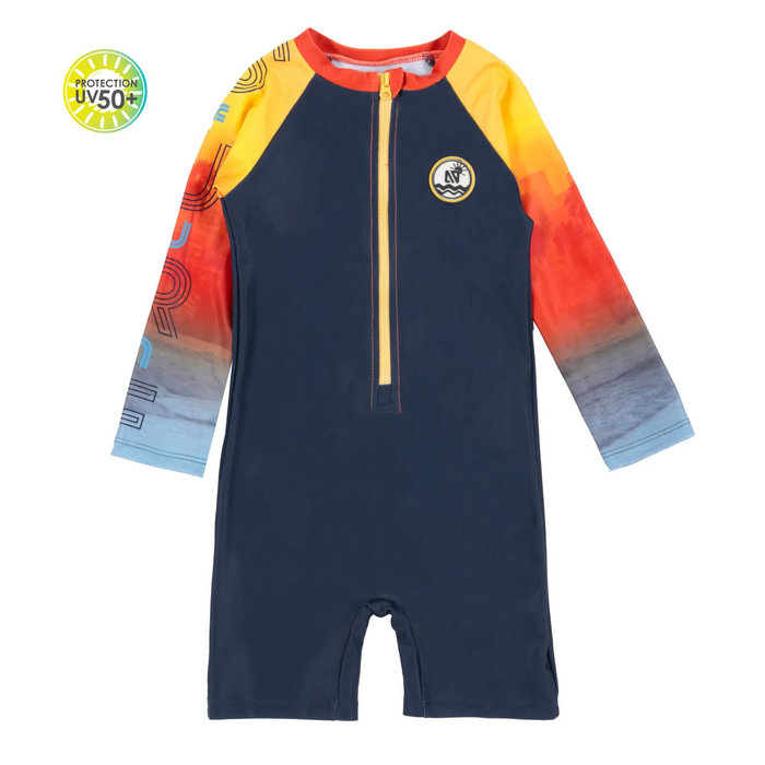 Nano One Piece Rashguard Swimsuit - Navy (S22S301-1)