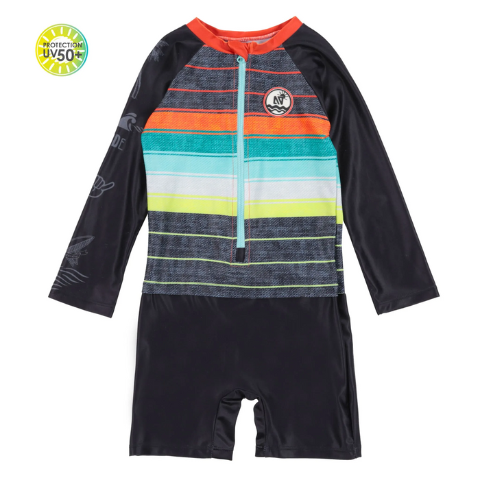 Nano One Piece Rashguard Swimsuit - Noir (S22S307-1)