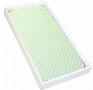 Ben & Noa Change Pad Cover - Green Lattice