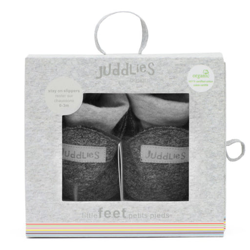 Juddlies Organic Raglan Slipper Graphite Black 0-3M