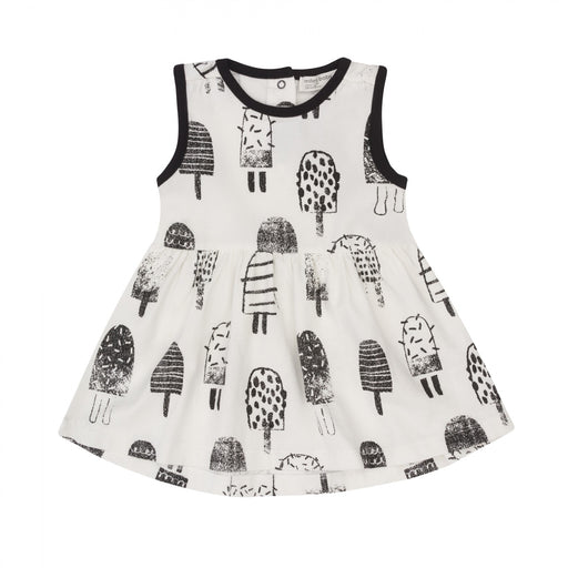 Miles Baby Baby Ice Cream Twirl Dress Black/White