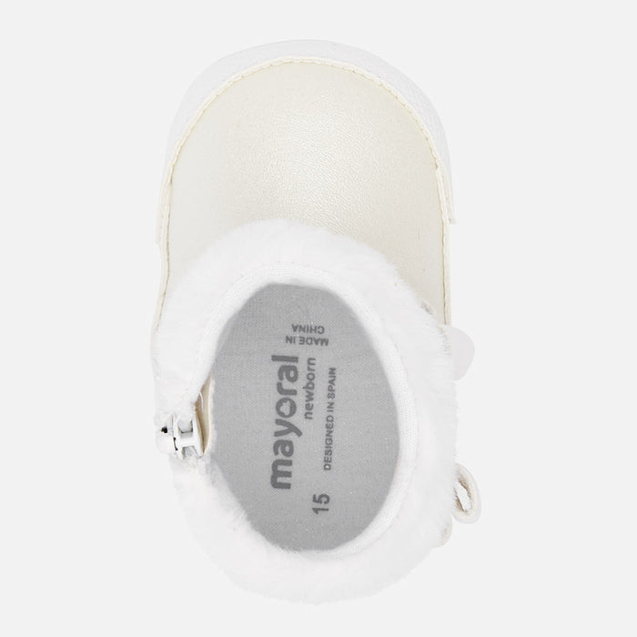 Mayoral Baby Booties with faux fur