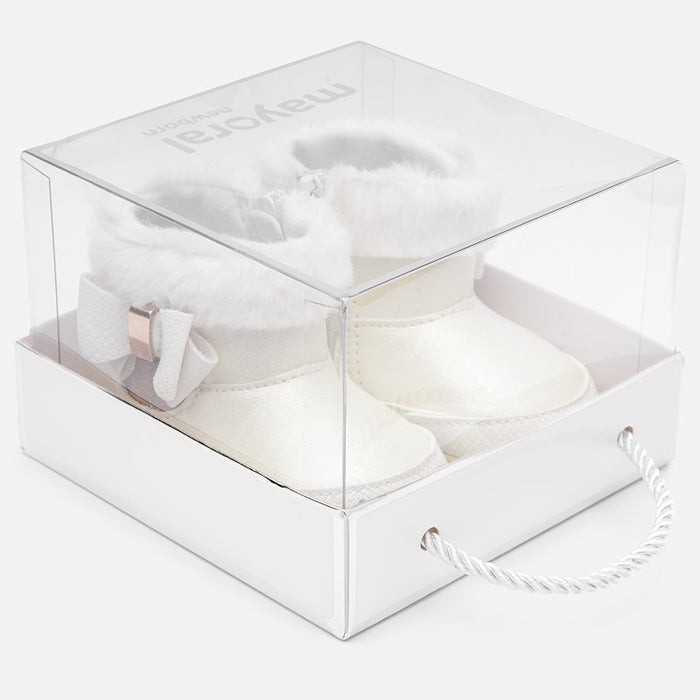 Mayoral Baby Booties with faux fur