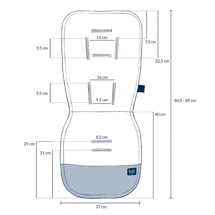 La Millou Jersey Stroller Pad - Moonlight Swan/Velvet Powder Pink